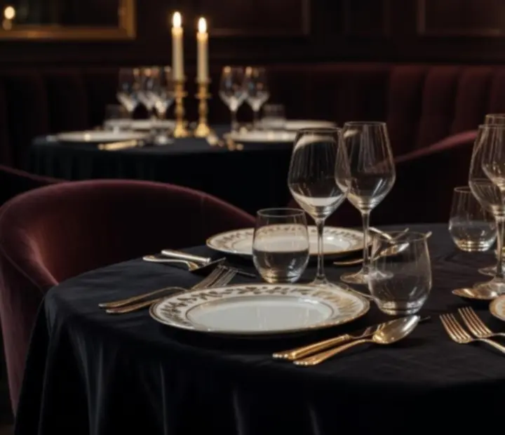 Noblesné stolovanie a večerné prestretie stola v reštaurácii Noble Gala